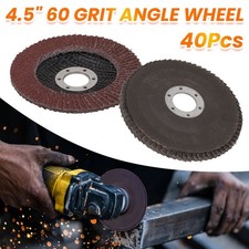 40 PCS FLAP GRINDING SANDING DISCS 115mm 4.5" INCH 60 GRIT ANGLE DISC GRINDER 0.38 per disc