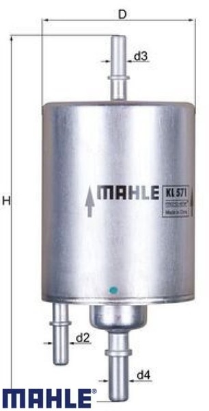 Mahle KL571 Kraftstofffilter Kraftstoffilter-image