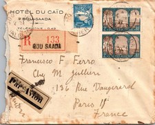 GOLDPATH: Algeria cover 1932 to France registered airmail CV900_P24