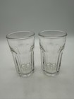 Set of 2 Libbey Gibralter Clear Paneled 14 Oz Tumbler Glasses