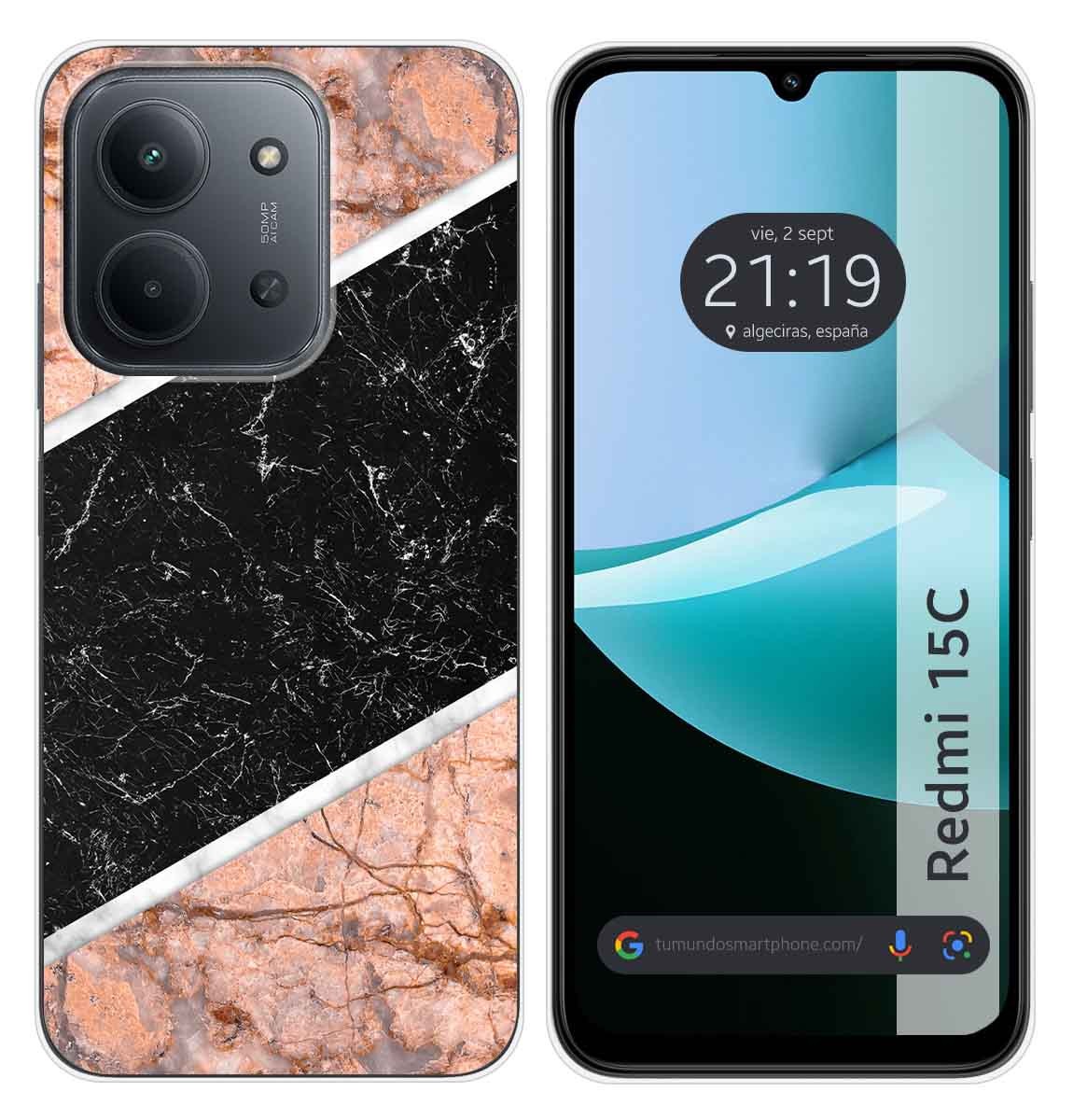 Custodia In Silicone Per Xiaomi Redmi 15C 4G / 5G Design Marmo 07 Disegni