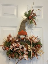 Scarecrow Fall Deco Mesh Wreath