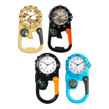 Unisex Multi-function Hiker Clip-on Backpack Belt Fob Digital Carabiner Watch