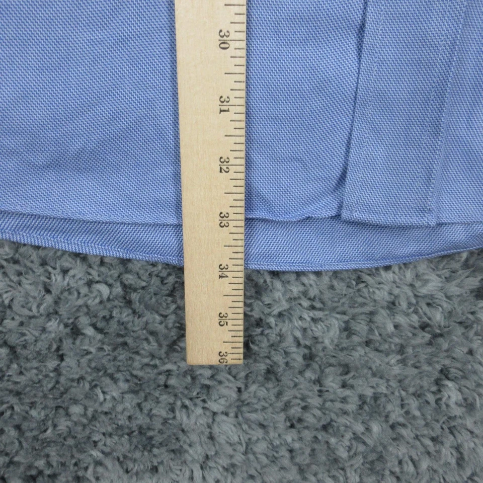 Roundtree & Yorke Gold Label Shirt Mens 18 2XL Blue Button Down Non Iron EZ Wash - Image 4 of 4