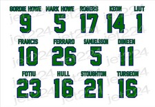 Hartford Whalers STICKER DECAL - 1980's decade stars Howe Hull Francis Keon +