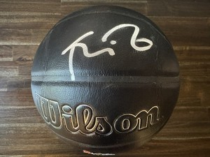 KEVIN GARNETT SIGNED AUTO CELTICS LOGO BLACK WILSON BASKETBALL JSA AUTOGRAPHED F