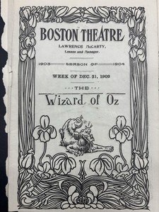 1903 Boston Theatre Program The Wizard of Oz Musical L Frank Baum Illustrated
