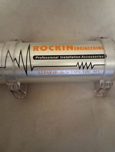 Rockin Engineering 1.2 Farad Power Capacitor Car Audio System Digital Display