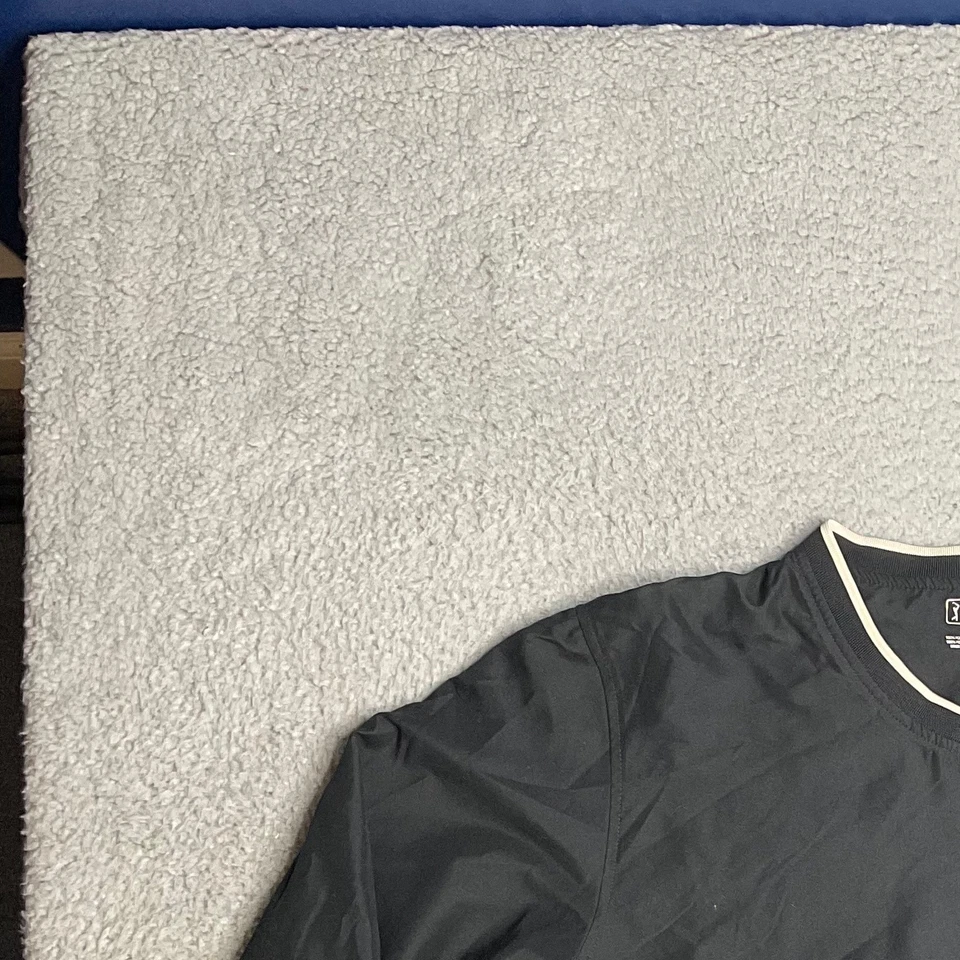 Camisa Pullover de Golf Negra Manga Larga Poliéster Pga Tour Para Hombre M Foto 4 de 4