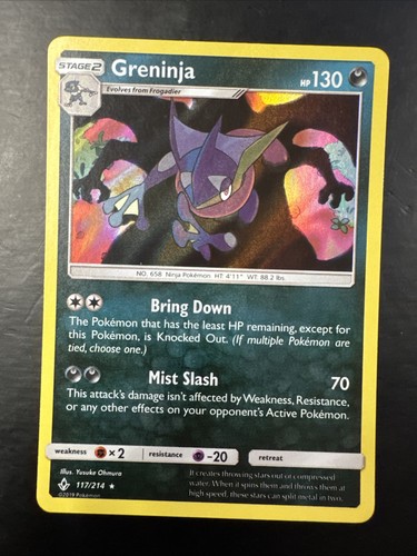 Greninja 117/214 Reverse Holo Pokémon 2019 SM Unbroken Bonds B