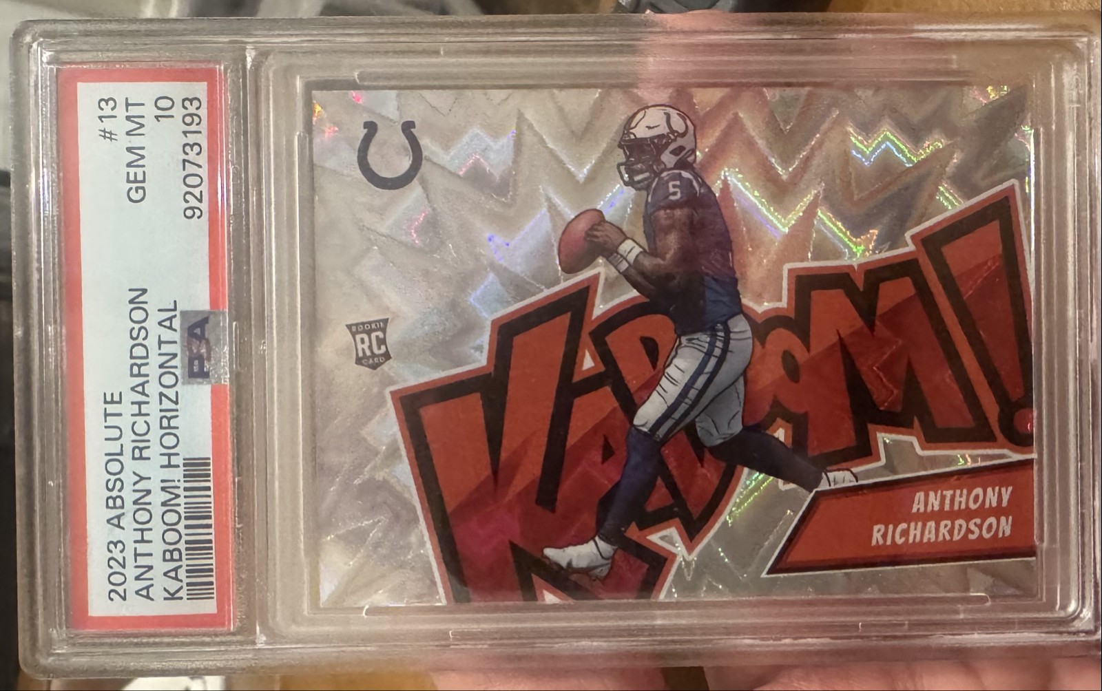 2023 Panini Absolute - Kaboom! Horizontal Anthony Richardson #13 (RC) PSA 10