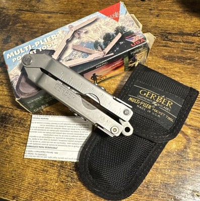 Gerber Multiplier Tool Pocket Knife #55800 In Box~Vintage~Broad Nose