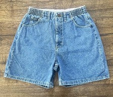 Vintage Lee High Waisted Denim Jean Shorts Mom Shorts Elastic Waist Size 8P