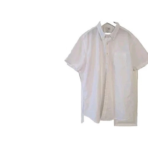 Camisa Sonoma Calce Moderno XXL Lisa Blanca Manga Corta Cuello Botón 1 Bolsillo Foto 2 de 4