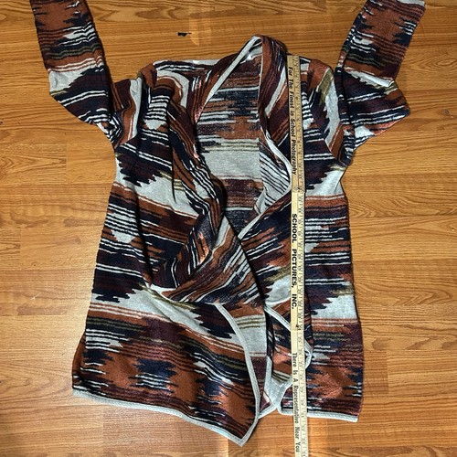 LUCKY BRAND Aztec Print Open Cardigan Plus Size 1X Longline Outdoors - Picture 10 of 10