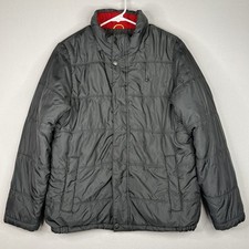 Calvin Klein Jeans Gray Puffer Jacket Youth L 14/16 Fleece Lined Winter Coat CK