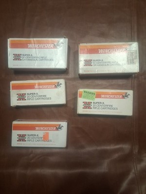 Winchester Vintage Super-X Centerfire Rifle Ammo Boxes Lot