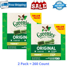 Greenies Adult Teenie Dog Dental Treats - Natural, Oral Health, Original, 130 Ct