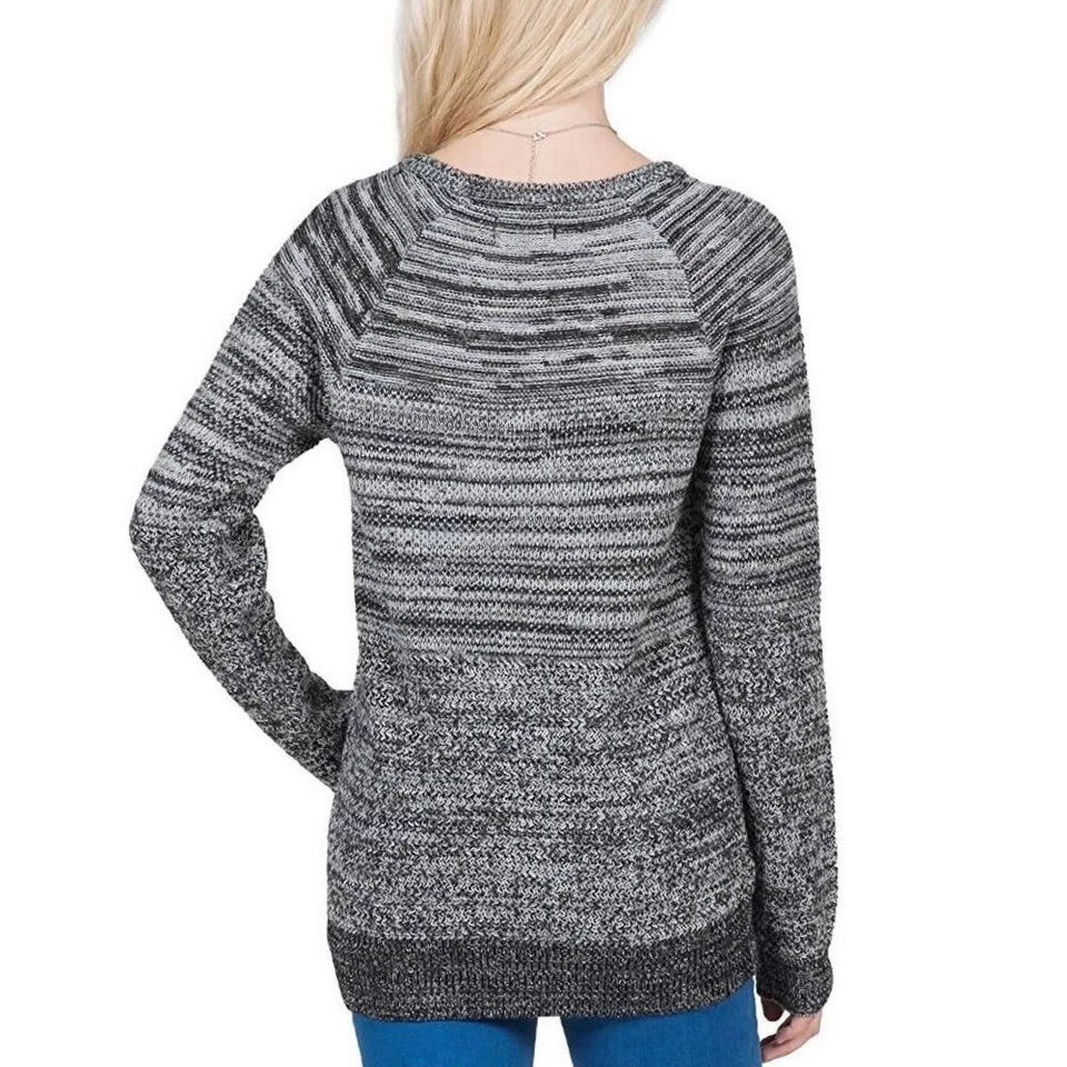 VOLCOM B0731606 CruisinOn Jumper Mix Knit Sweater Wool Blend Gray Marl Melange L - Image 3 of 4