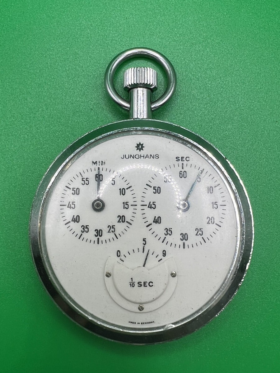 Vintage German JUNGHANS Meister 15 JEWELS Three Dial Stopwatch | eBay