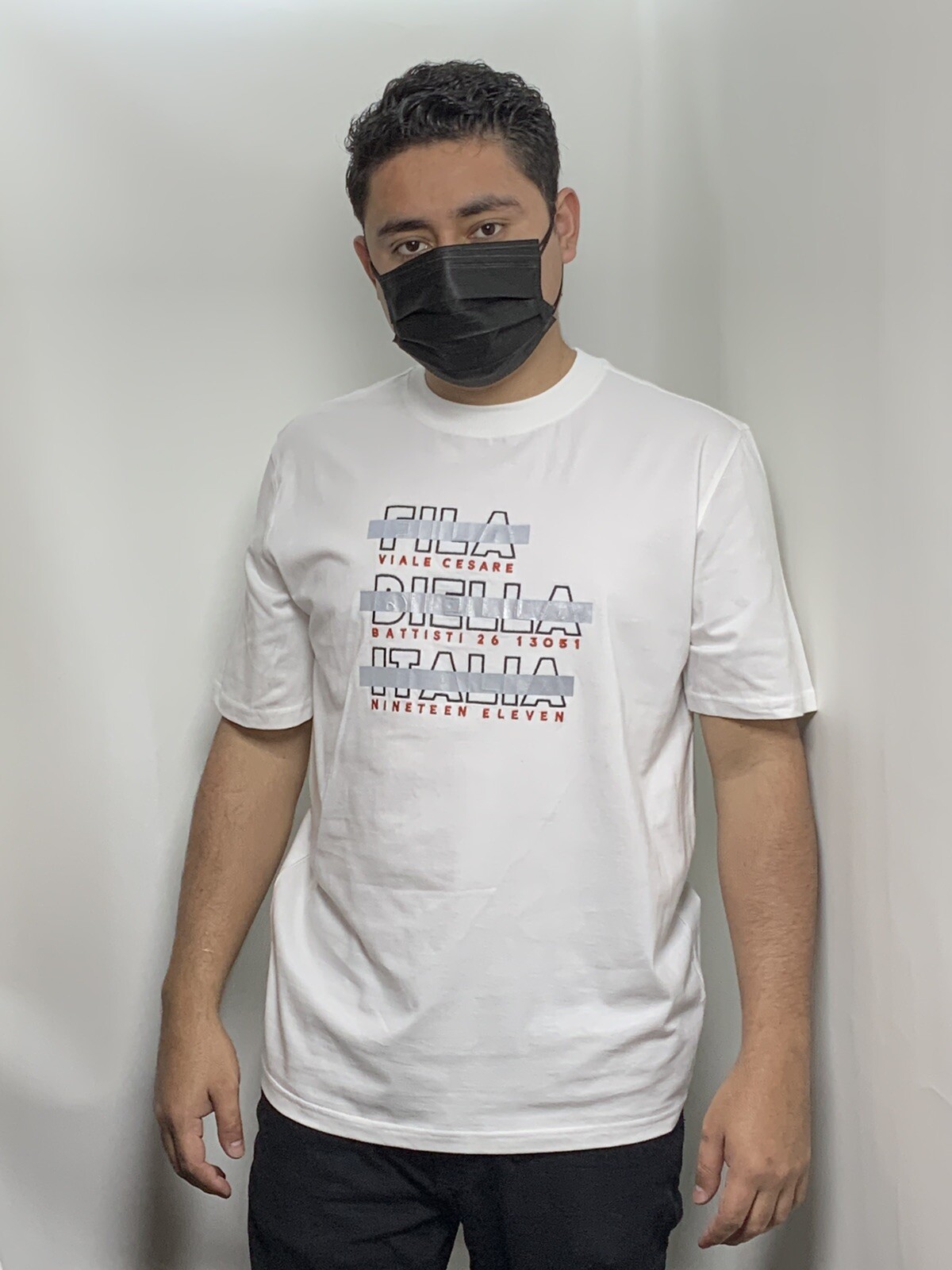 T shirt uomo Fila bianca manica corta