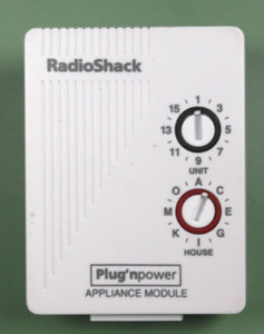 Radio Shack Plug N Power Appliance Module 15A, 1/3 HP, 61-2681B, 2 Prong Outlet