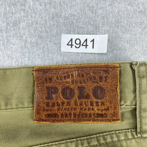 Polo Ralph Lauren Jeans Herren 35x32 Olivgrün Straight Relaxed Denim Baumwolle RL - Bild 14 von 14
