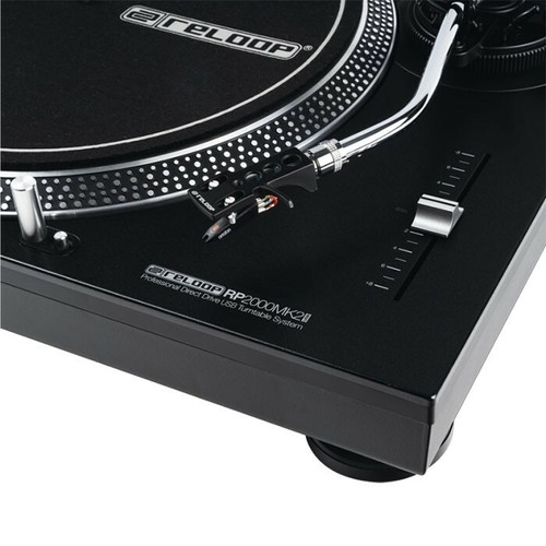 Reloop RP-2000 USB MK2 Pro Direct Drive Turntable Deck + Slipmat + Cart - Picture 3 of 3