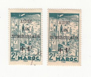 Morocco 1945. Anti-Tuberculosis Fund. 2f + 1. Sc# MA B26. Used