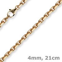 4Mm Armband Armkette Ankerkette Aus 585 Gold Rotgold Massiv 21Cm Goldarmband