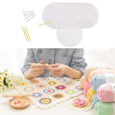 30 Stck. Netz Kunststoff Leinwand Blätter zum Sticken Stich Stricken Häkeln