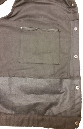 CHALECO HOMBRE HIJO DE ANARQUÍA NEGRO DENIM MOTO DISEÑO FUNDA HOMBRO - Imagen 4 de 12