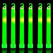 32 Ultra Bright 6 Inch Large Green  - Chem Lights Sticks with 12 H