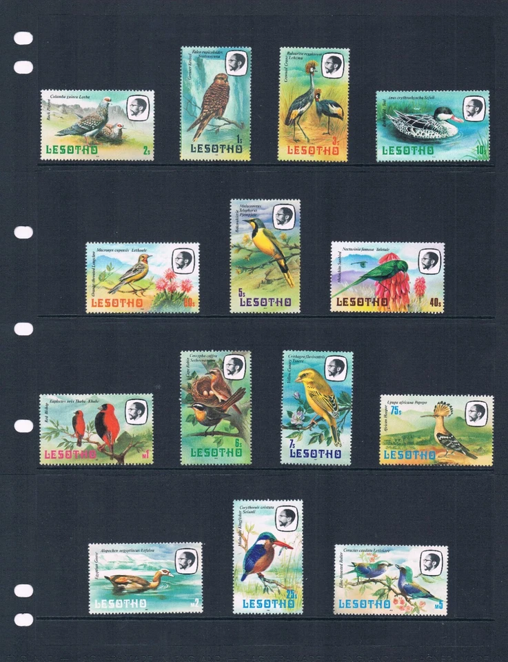Valor Scott de $24,30 - 1981 aves Lesotho definitivas África vida silvestre CV MNH NH UMM Foto 2 de 4