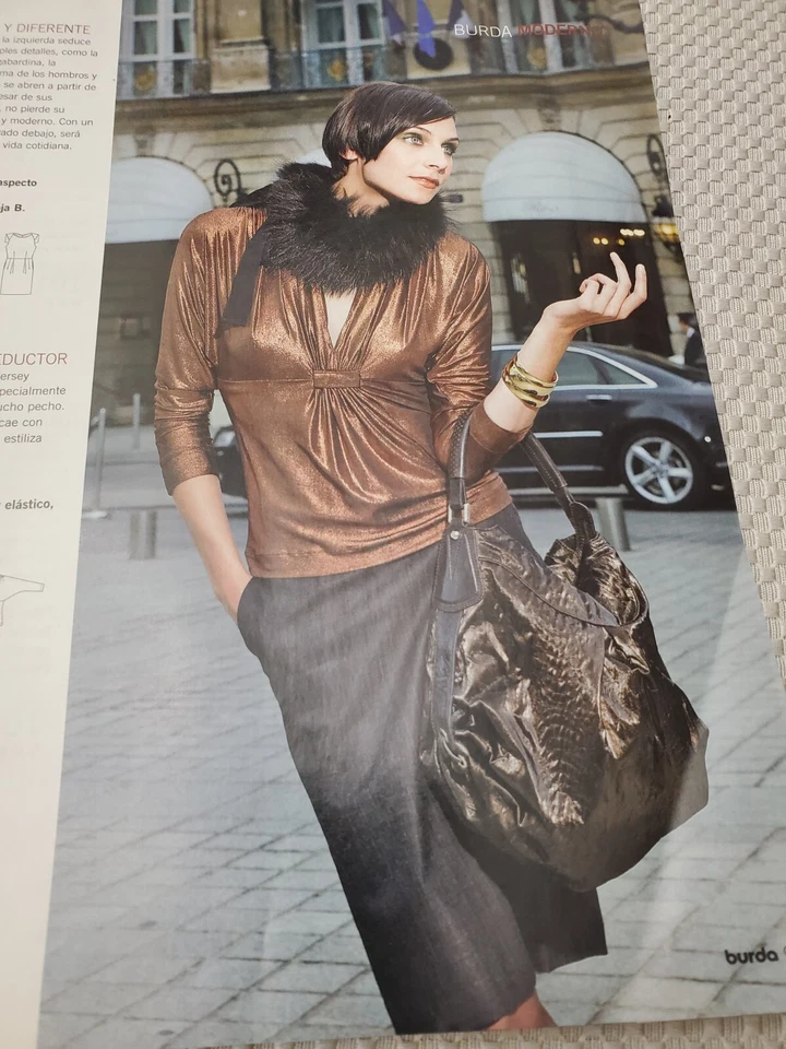 BURDA STYLE MAGAZINE SEWING PATTERNS 10/2008 SPANISH - Image 2 of 4