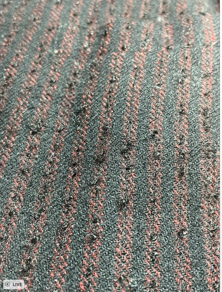 Vintage Marx & Haas Size 44 (Large) Black w/ Red Stripe Sports Jacket - Tufted - Image 4 of 4