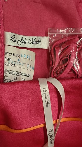 La Joli Mode Magent tan ballroom dress, 4 - Picture 7 of 7