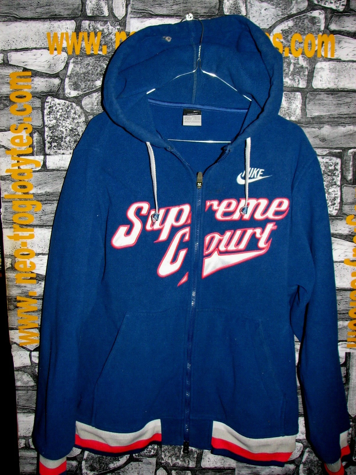 Vintage Nike Supreme Court cotton mix basket basketball tracksuit jacket '90s