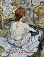 Red-Headed Woman with Bare Back 8.5x11" Photo Print Toulouse-Lautrec Fine Art