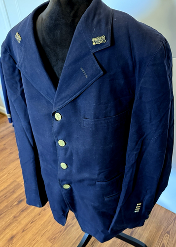 Cappotto e gilet vintage 1952 Frisco linee ferroviarie conduttore treno con insegne - Foto 22 di 24