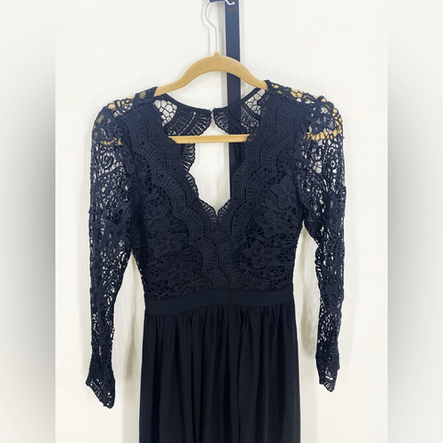 Lulu’s Awaken My Love Black Maxi Dress Sz S - Picture 5 of 7