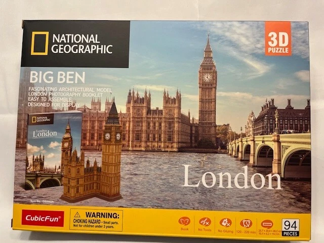 3D Puzzle Big Ben London Höhe: 49,2 cm! CubicFun Glockenturm Westminster England