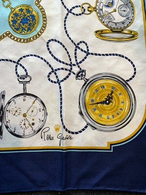 ROLEX Silk Twill Navy,Gold Combo 