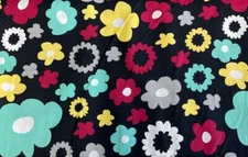 ART GALLERY FABRICS - NORDIKA #NOR7604-POPPY FIELDS - CAVIAR BY JENNI BAKER- BTY