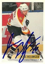 Jesse Belanger autographed Hockey Card Florida Panthers 1995 Topps Premier #544