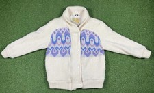 Icewear Iceland Vintage Pure Wool Jumper Full Zip Sweater Warm - Large