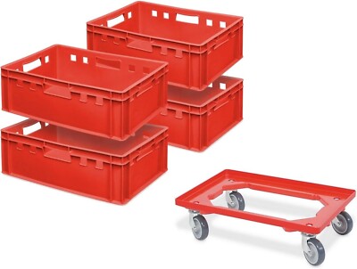 BRB Regalkästen-Set 5-teilig, blau, LxBxH 500x183x81mm inkl. 40