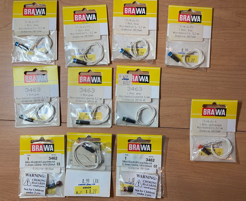 692 - Lote de 11 - Mini luces de control Brawa escala HO/N 3461, 3462, 3463, 3465 | Condition: New