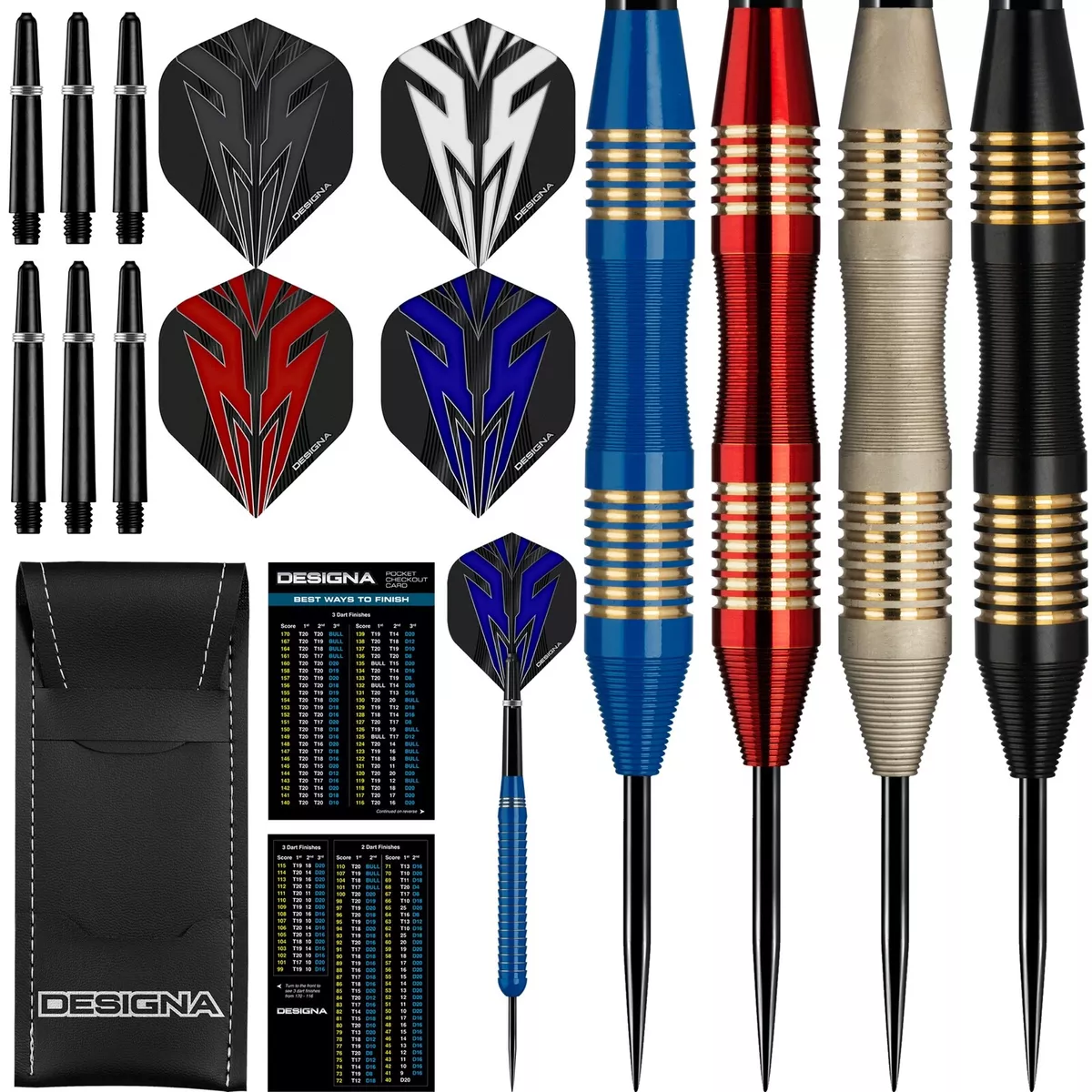 Mako Micro Grip Darts Set 23g 25g grams Brass Electro Steel Tip