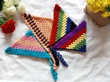 Crochet Bandana headband handmade Multi-color